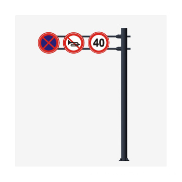 Octagonal Galvanized Road Traffic Sign Pole